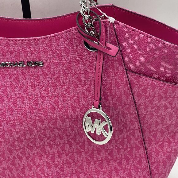 NEW MICHAEL KORS Jet Set Travel Large Tote Fruit Du Dragon Signature Print Model - Picture 8 of 10